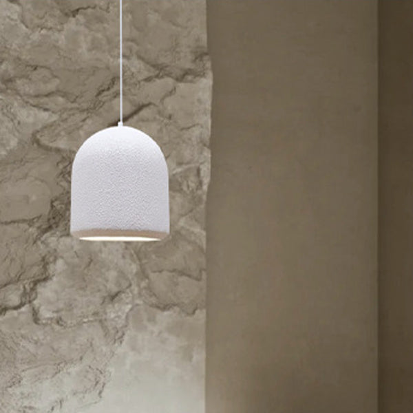 Cylindre minimaliste moderne Dôme en polystyrène haute densité Suspension 1 lumière pour chambre 