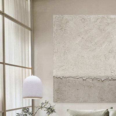 Cylindre minimaliste moderne Dôme en polystyrène haute densité Suspension 1 lumière pour chambre 