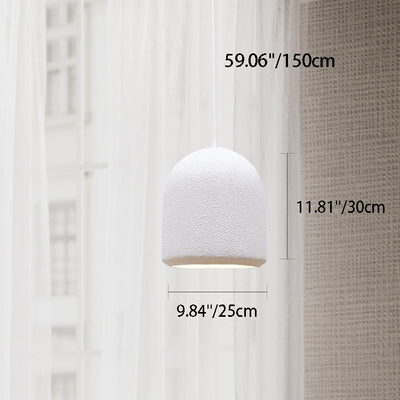 Cylindre minimaliste moderne Dôme en polystyrène haute densité Suspension 1 lumière pour chambre 