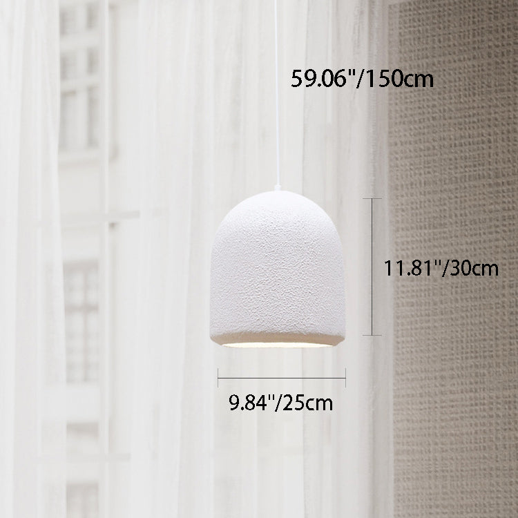 Cylindre minimaliste moderne Dôme en polystyrène haute densité Suspension 1 lumière pour chambre 