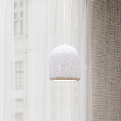 Cylindre minimaliste moderne Dôme en polystyrène haute densité Suspension 1 lumière pour chambre 