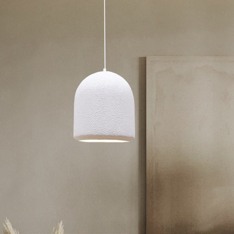 Cylindre minimaliste moderne Dôme en polystyrène haute densité Suspension 1 lumière pour chambre 
