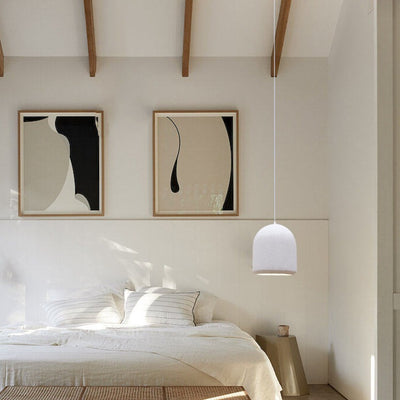 Cylindre minimaliste moderne Dôme en polystyrène haute densité Suspension 1 lumière pour chambre 