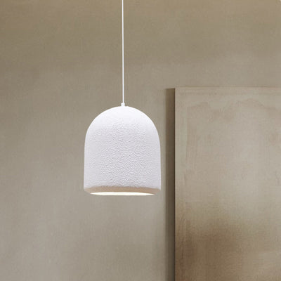 Cylindre minimaliste moderne Dôme en polystyrène haute densité Suspension 1 lumière pour chambre 