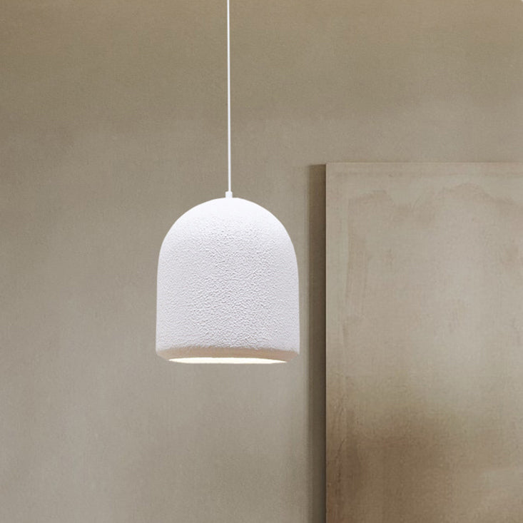 Cylindre minimaliste moderne Dôme en polystyrène haute densité Suspension 1 lumière pour chambre 