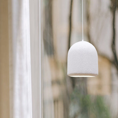 Cylindre minimaliste moderne Dôme en polystyrène haute densité Suspension 1 lumière pour chambre 