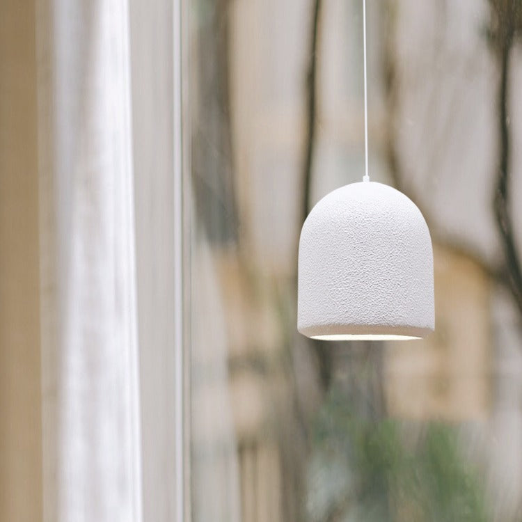 Cylindre minimaliste moderne Dôme en polystyrène haute densité Suspension 1 lumière pour chambre 