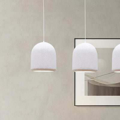 Cylindre minimaliste moderne Dôme en polystyrène haute densité Suspension 1 lumière pour chambre 