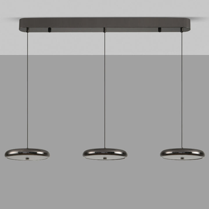 Lustre en forme de frisbee rond nordique contemporain avec matériel en acrylique LED pour salle à manger 
