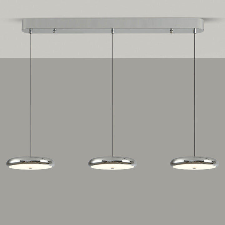 Lustre en forme de frisbee rond nordique contemporain avec matériel en acrylique LED pour salle à manger 