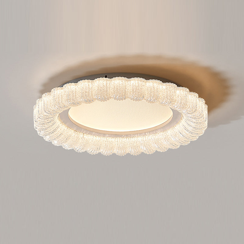 Luz de techo LED de montaje empotrado de acrílico con encaje redondo minimalista moderno para dormitorio 