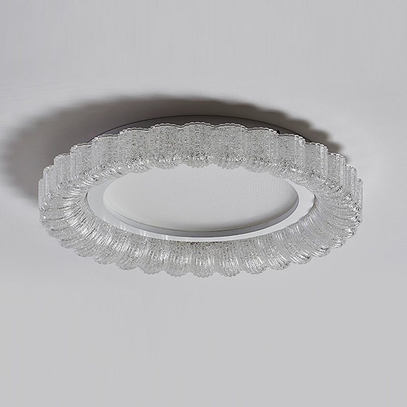 Luz de techo LED de montaje empotrado de acrílico con encaje redondo minimalista moderno para dormitorio 
