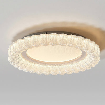 Luz de techo LED de montaje empotrado de acrílico con encaje redondo minimalista moderno para dormitorio 
