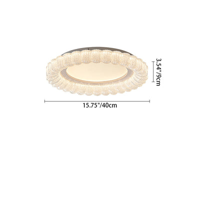 Luz de techo LED de montaje empotrado de acrílico con encaje redondo minimalista moderno para dormitorio 