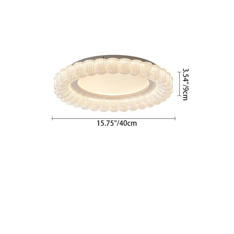 Luz de techo LED de montaje empotrado de acrílico con encaje redondo minimalista moderno para dormitorio 