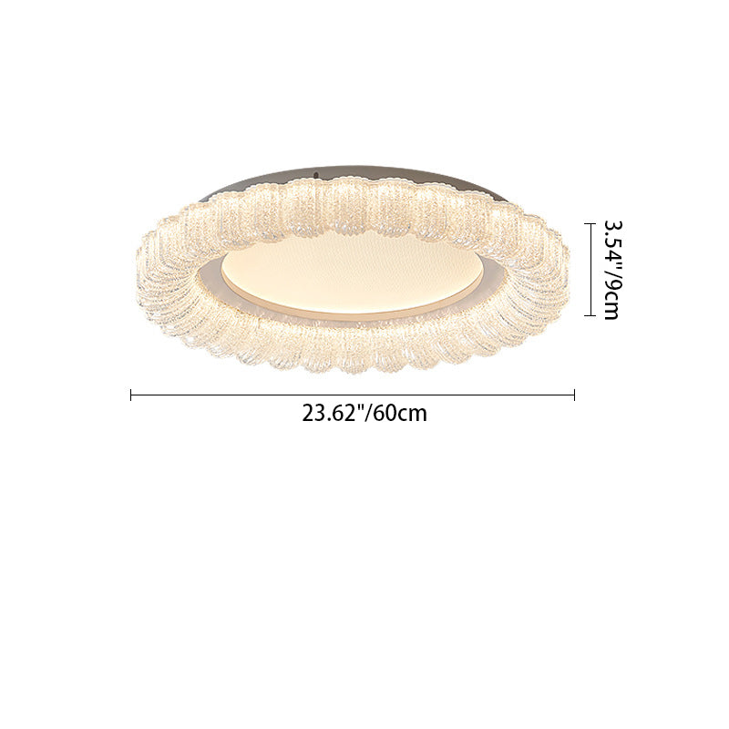 Luz de techo LED de montaje empotrado de acrílico con encaje redondo minimalista moderno para dormitorio 