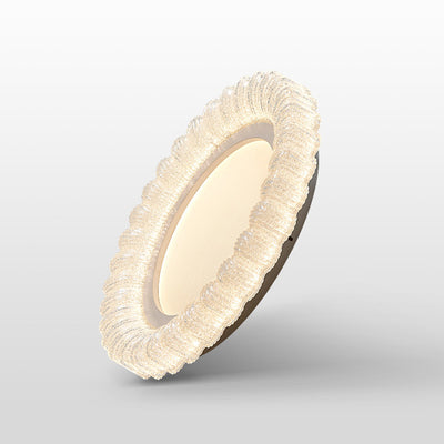 Luz de techo LED de montaje empotrado de acrílico con encaje redondo minimalista moderno para dormitorio 