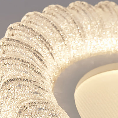 Luz de techo LED de montaje empotrado de acrílico con encaje redondo minimalista moderno para dormitorio 