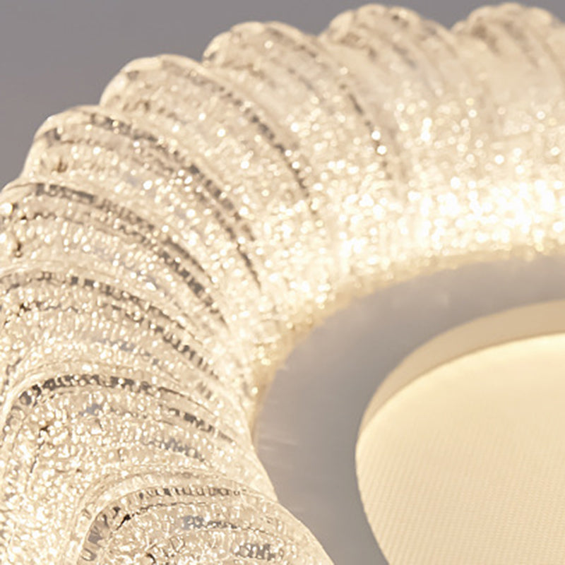 Luz de techo LED de montaje empotrado de acrílico con encaje redondo minimalista moderno para dormitorio 