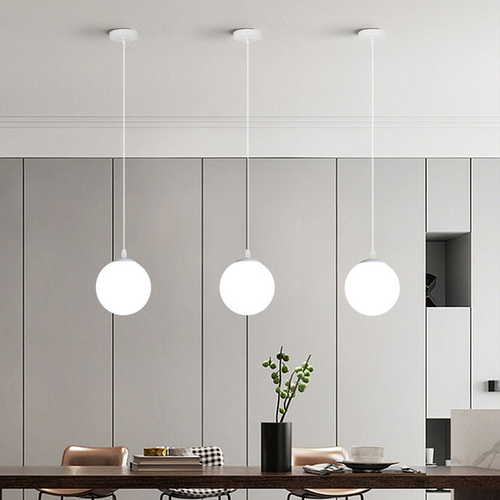 Moderne minimalistische Globus-Hardware PVC-Schirm 1-Licht Pendelleuchte für das Schlafzimmer 
