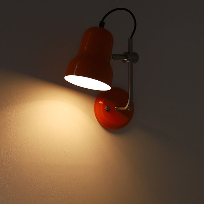 Contemporary Nordic Adjustable Angle Round Horn Shape Iron 1-Light Wall Sconce Lamp For Living Room