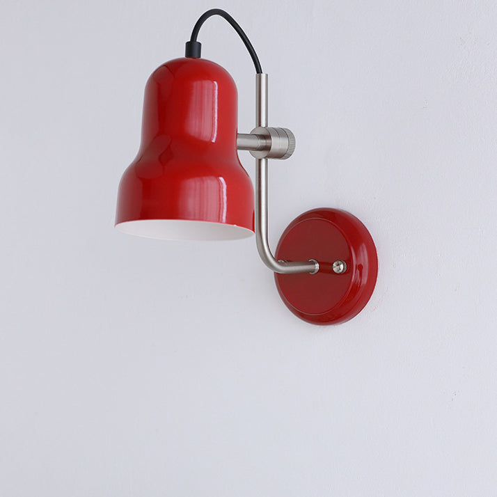 Contemporary Nordic Adjustable Angle Round Horn Shape Iron 1-Light Wall Sconce Lamp For Living Room