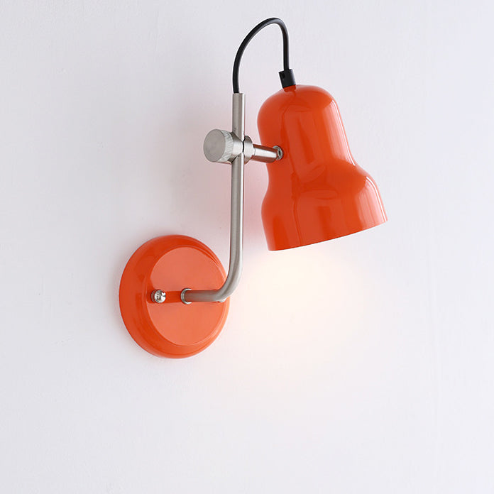Contemporary Nordic Adjustable Angle Round Horn Shape Iron 1-Light Wall Sconce Lamp For Living Room
