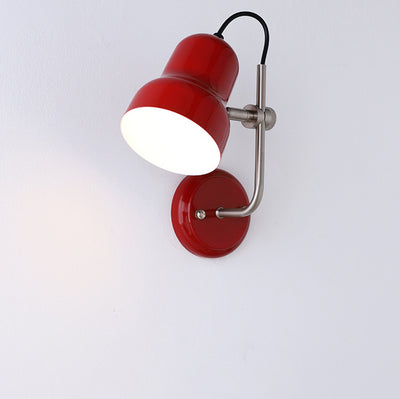 Contemporary Nordic Adjustable Angle Round Horn Shape Iron 1-Light Wall Sconce Lamp For Living Room