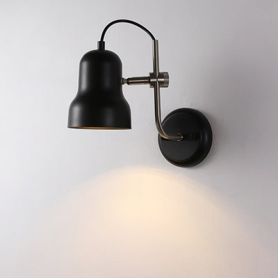 Contemporary Nordic Adjustable Angle Round Horn Shape Iron 1-Light Wall Sconce Lamp For Living Room