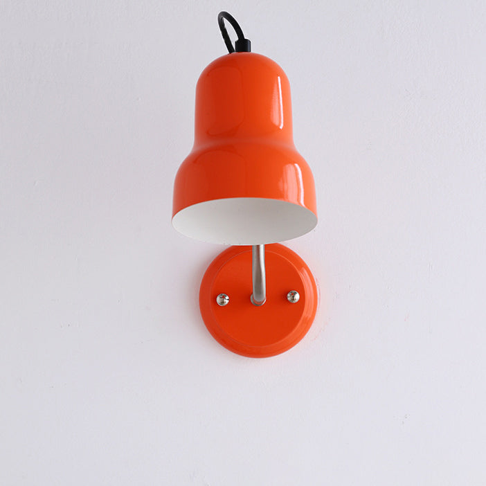 Contemporary Nordic Adjustable Angle Round Horn Shape Iron 1-Light Wall Sconce Lamp For Living Room