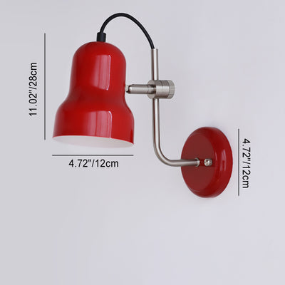 Contemporary Nordic Adjustable Angle Round Horn Shape Iron 1-Light Wall Sconce Lamp For Living Room