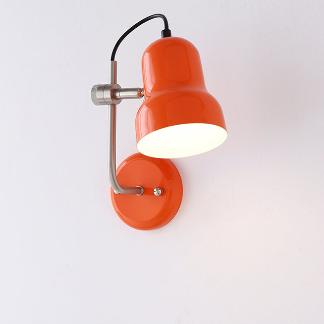 Contemporary Nordic Adjustable Angle Round Horn Shape Iron 1-Light Wall Sconce Lamp For Living Room