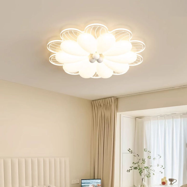 Luz de techo LED de montaje empotrado con pantalla de PE de hierro minimalista moderna para dormitorio 