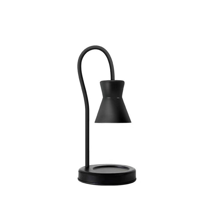 Lampe de table moderne minimaliste en forme de corne ronde en fer avec une lumière pour faire fondre la cire parfumée pour chambre à coucher 