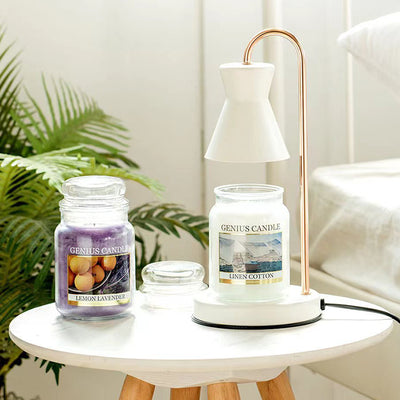 Moderne minimalistische gerade Stabtrichterform Eisen 1-Licht Aroma schmelzende Wachstischlampe für Schlafzimmer 