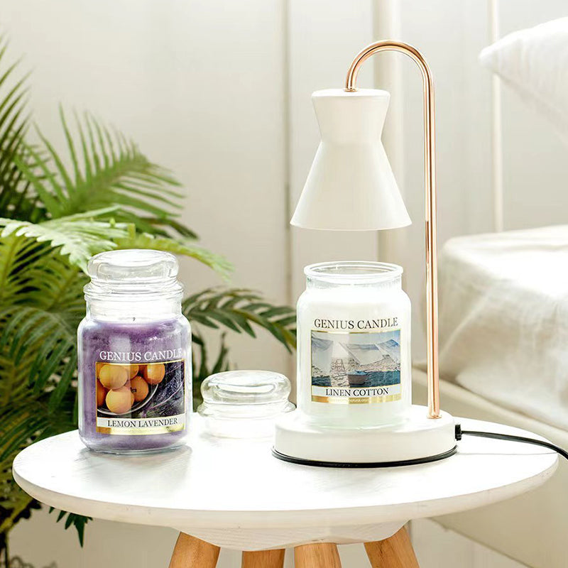 Moderne minimalistische gerade Stabtrichterform Eisen 1-Licht Aroma schmelzende Wachstischlampe für Schlafzimmer 