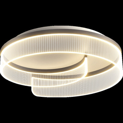 Luz de techo empotrada LED de acrílico con rayas de aluminio y herrajes redondos minimalistas modernos para dormitorio 