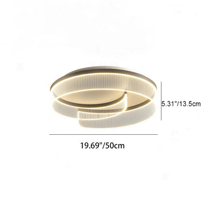 Luz de techo empotrada LED de acrílico con rayas de aluminio y herrajes redondos minimalistas modernos para dormitorio 