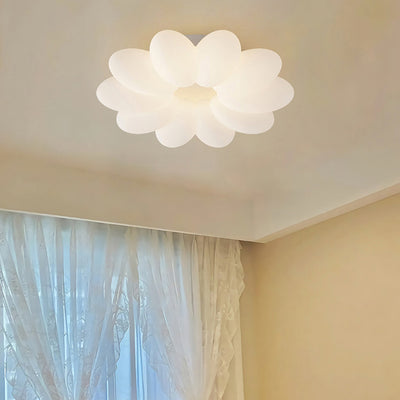 Luz de techo LED empotrada con pantalla acrílica y hardware floral minimalista moderno para dormitorio 