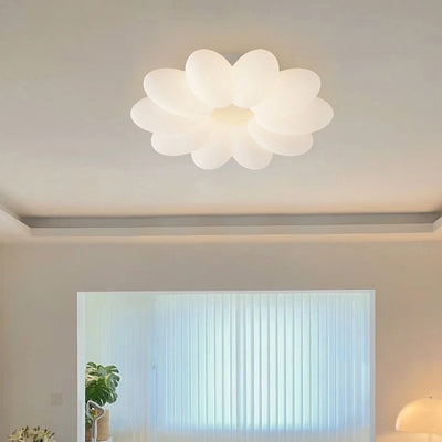 Luz de techo LED empotrada con pantalla acrílica y hardware floral minimalista moderno para dormitorio 