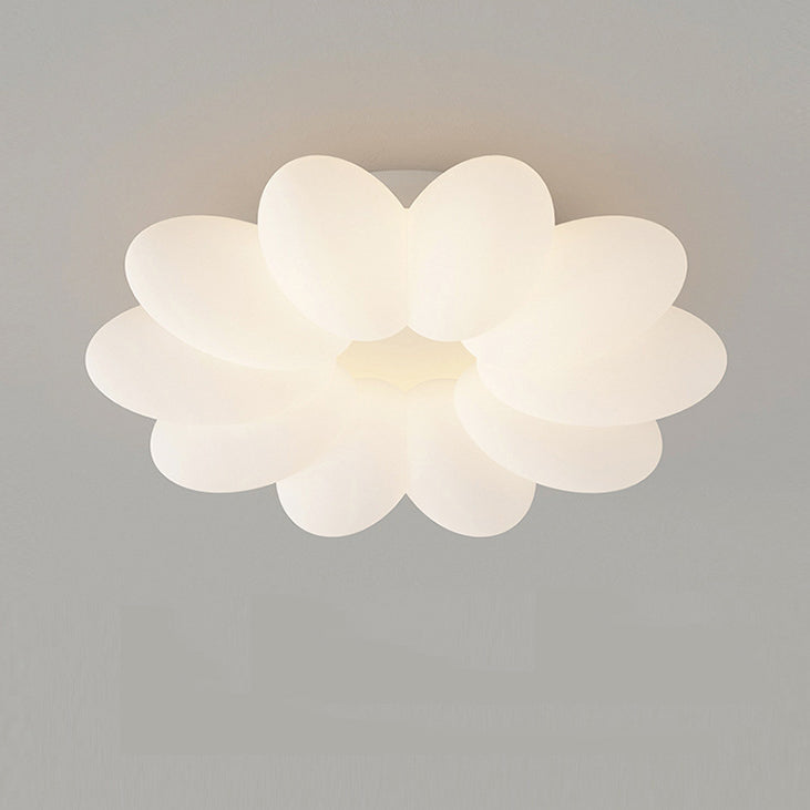 Luz de techo LED empotrada con pantalla acrílica y hardware floral minimalista moderno para dormitorio 