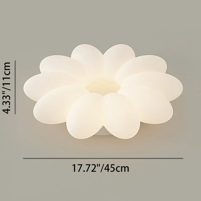 Luz de techo LED empotrada con pantalla acrílica y hardware floral minimalista moderno para dormitorio 