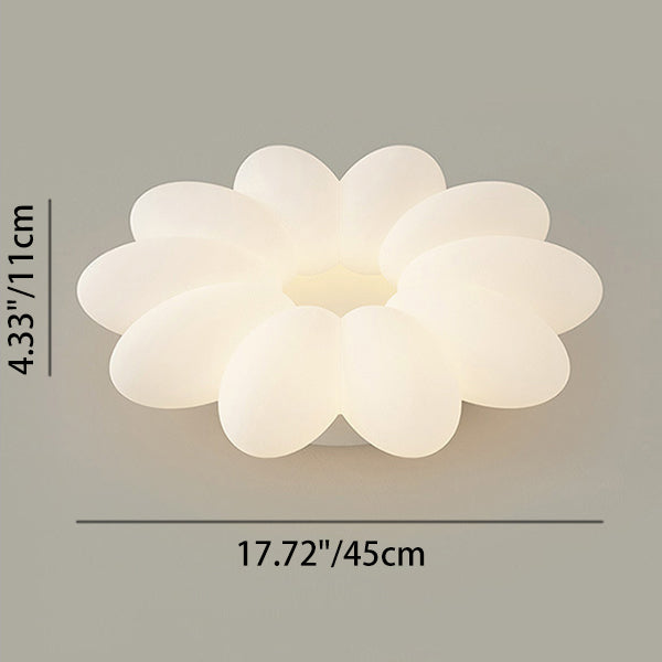 Luz de techo LED empotrada con pantalla acrílica y hardware floral minimalista moderno para dormitorio 