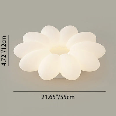 Luz de techo LED empotrada con pantalla acrílica y hardware floral minimalista moderno para dormitorio 