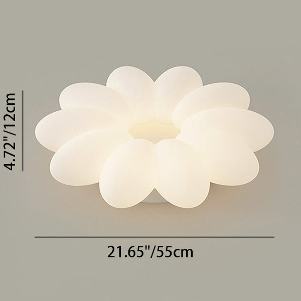 Luz de techo LED empotrada con pantalla acrílica y hardware floral minimalista moderno para dormitorio 
