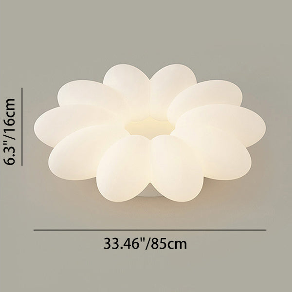 Luz de techo LED empotrada con pantalla acrílica y hardware floral minimalista moderno para dormitorio 