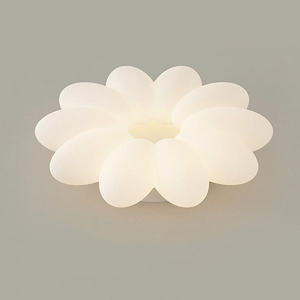 Luz de techo LED empotrada con pantalla acrílica y hardware floral minimalista moderno para dormitorio 
