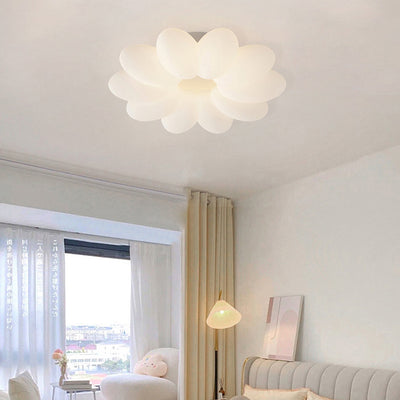 Luz de techo LED empotrada con pantalla acrílica y hardware floral minimalista moderno para dormitorio 