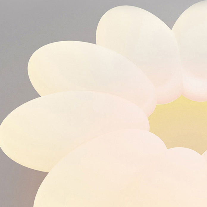 Luz de techo LED empotrada con pantalla acrílica y hardware floral minimalista moderno para dormitorio 
