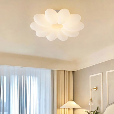 Luz de techo LED empotrada con pantalla acrílica y hardware floral minimalista moderno para dormitorio 